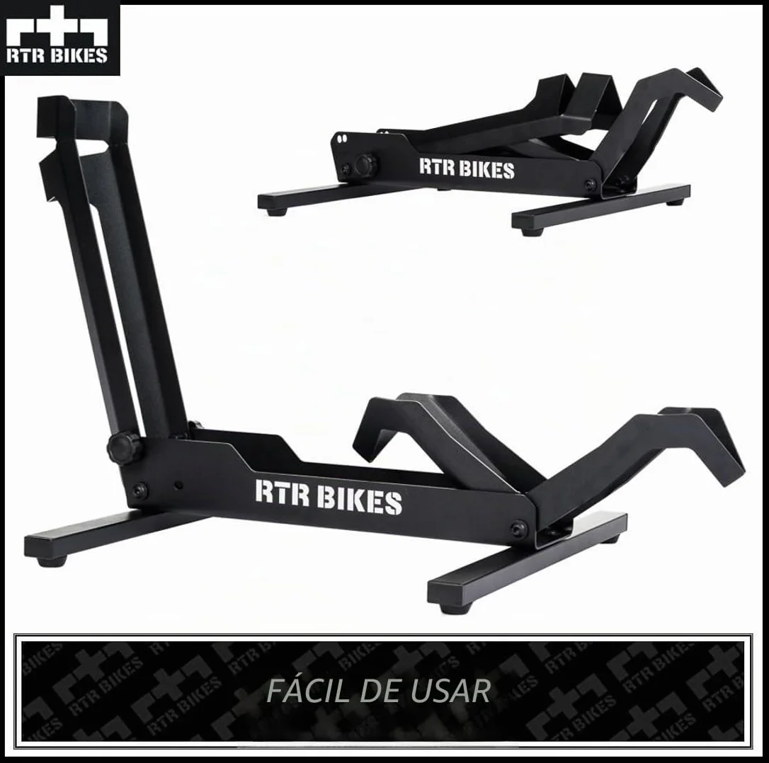 RTR BIKES Brutus Soporte Bicicleta Suelo Profesional – Base Robusta para E-Bike y MTB hasta 30kg – Acero Estable – Compatible Ruedas 26-29" y Neumáticos 2,8" – Made in EU