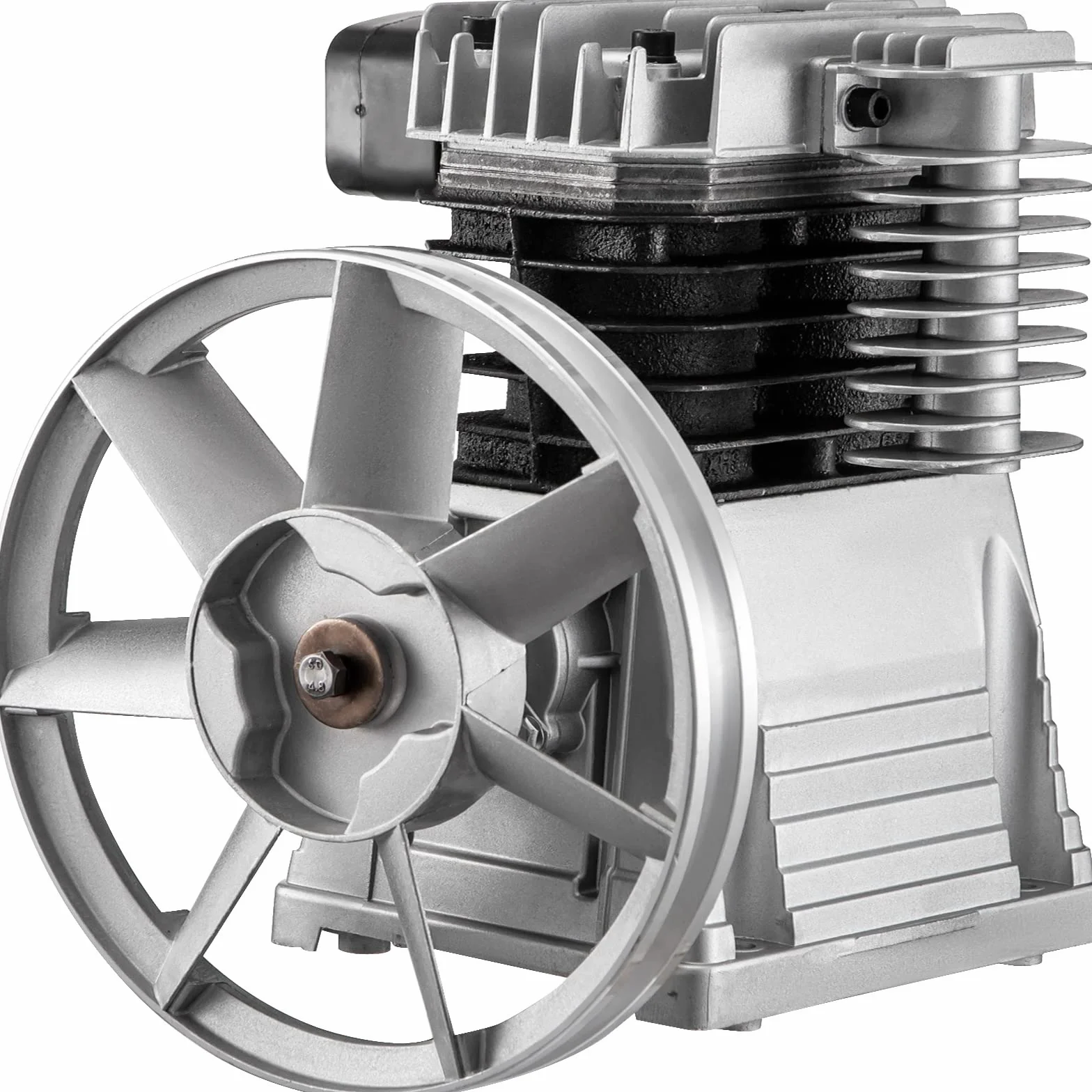 VEVOR Bomba de compresor de aire 375L 3KW pistón doble cilindro 1300rpm 1 etapa 11 bar aluminio