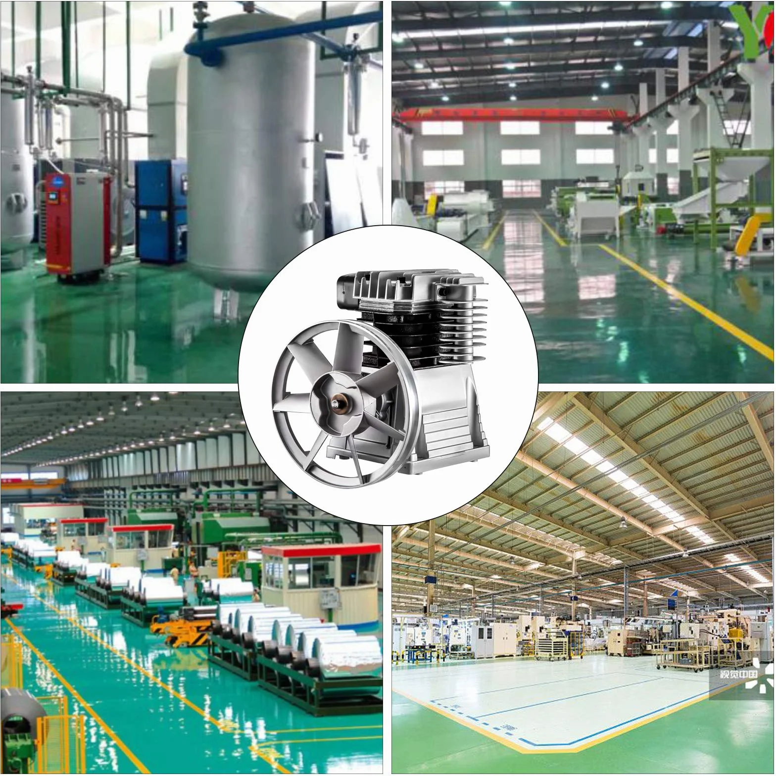 VEVOR Bomba de compresor de aire 375L 3KW pistón doble cilindro 1300rpm 1 etapa 11 bar aluminio